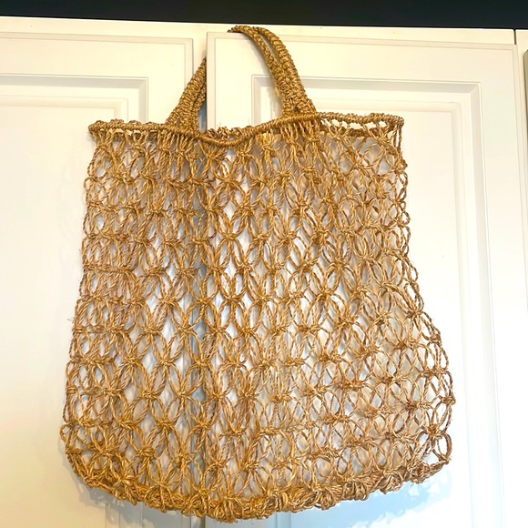 Market tote hand woven bag beach bag - Picture 1 of 1